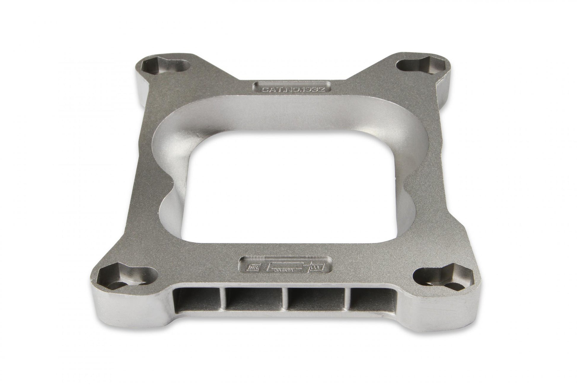 Carb Adapter Open Center Adapts 4-barrel Square Flange carburetors to spreadbore intake manifolds Mr Gasket-3