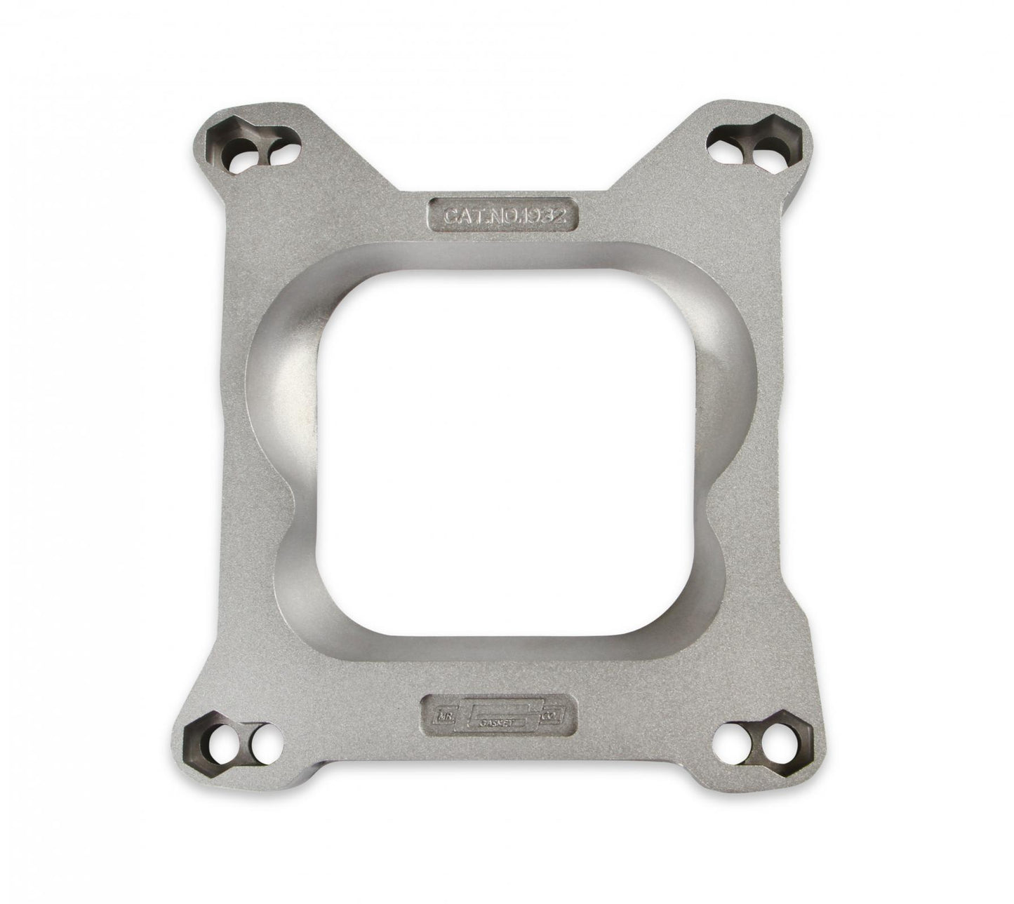 Carb Adapter Open Center Adapts 4-barrel Square Flange carburetors to spreadbore intake manifolds Mr Gasket-4