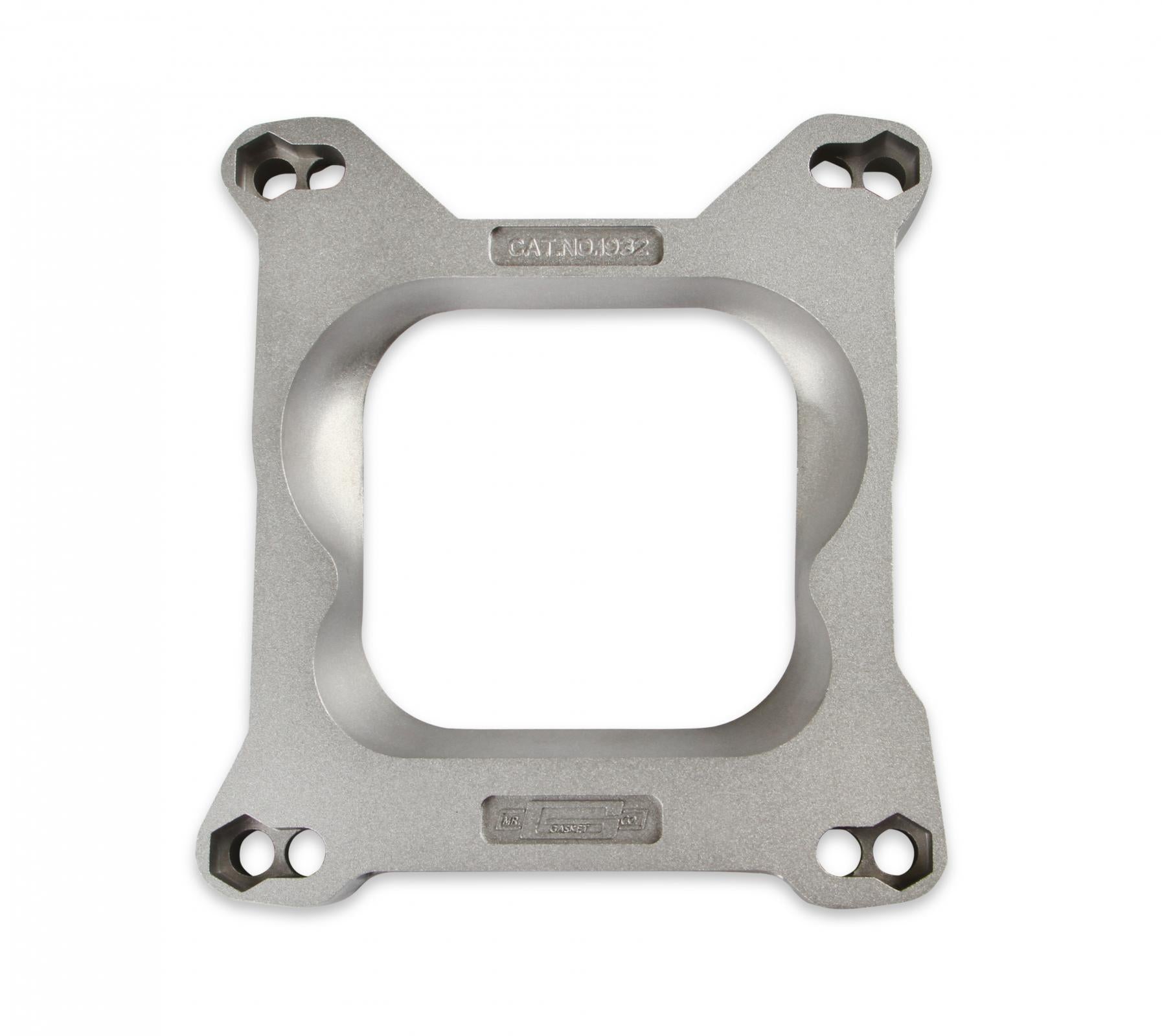 Carb Adapter Open Center Adapts 4-barrel Square Flange carburetors to spreadbore intake manifolds Mr Gasket-4