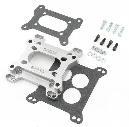 Carb Adapter Adapter squarebore 4-Barrel carburetors to 2-Barrel squarebore intake manifolds Mr Gasket