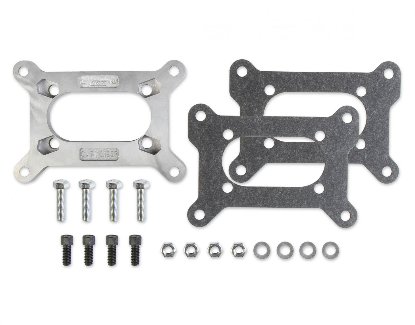 Carb Adapter Kit-Large Holley to Small Rochester 4-Bolt(both 2-Barrel) Carburetor Adapter Mounts Holley 2300 Series Carburetor to Small Rochester 2 Barrel Intake Mr Gasket-1