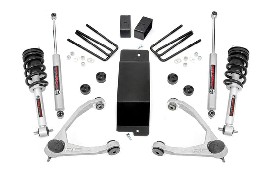 3.5 Inch Lift Kit Forged UCA N3 Strut Silverado/Sierra 1500 (14-16) Rough Country