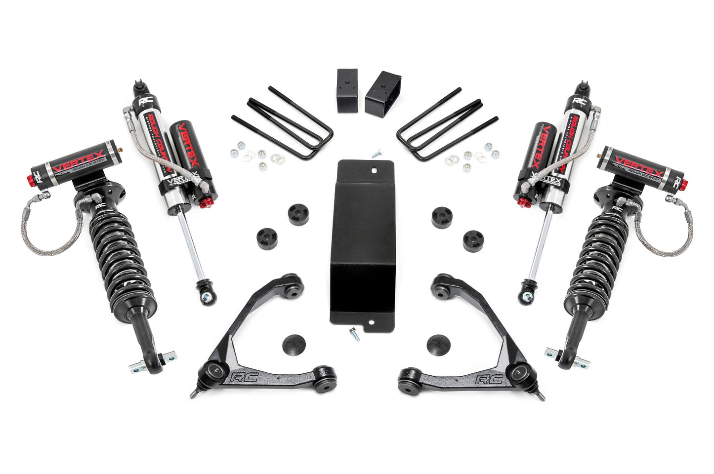 Rough Country 3.5 Inch GM Suspension Lift Kit w/Upper Control Arms Vertex (07-16 1500 PU 4WD) Rough Country