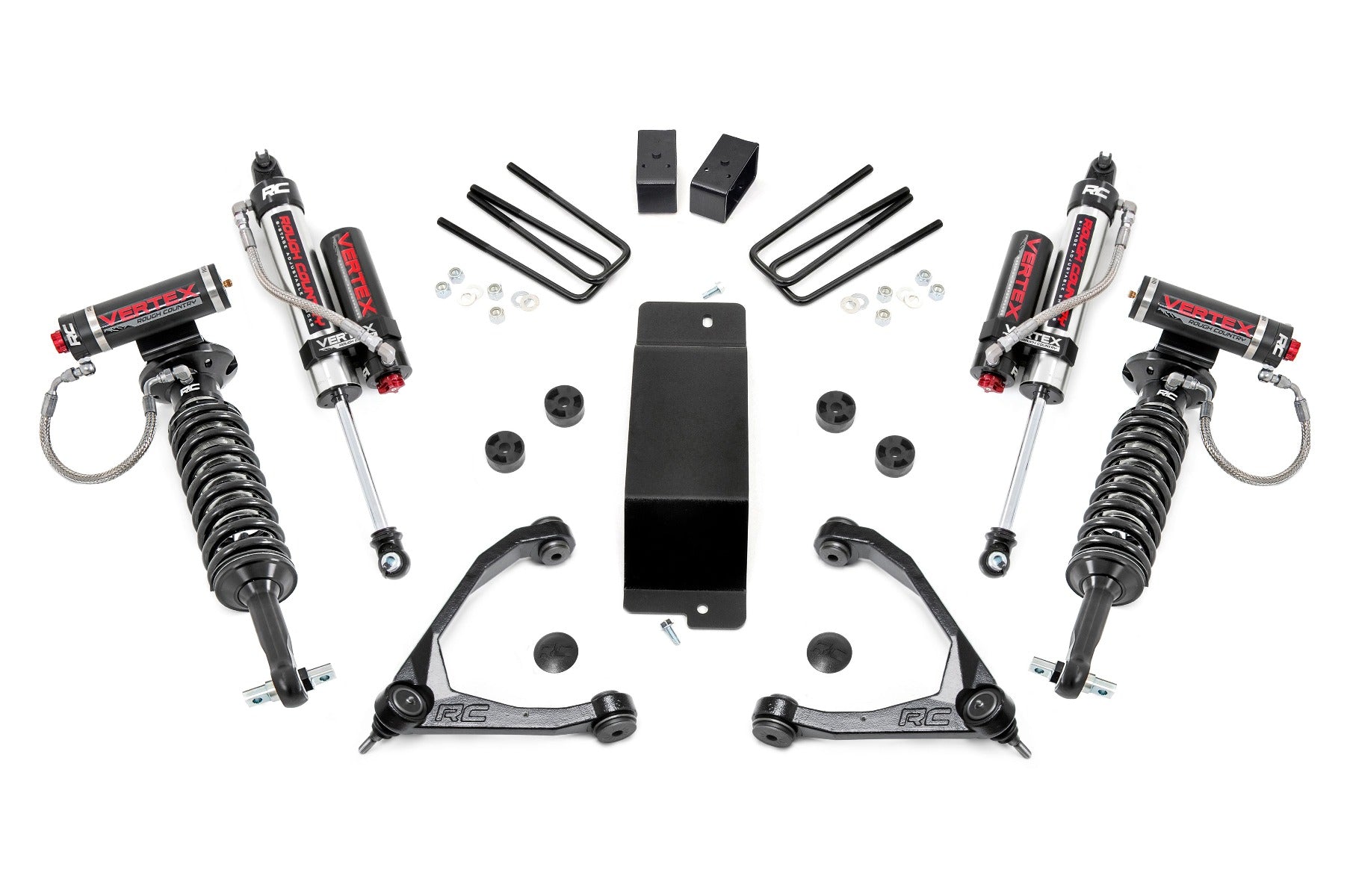 Rough Country 3.5 Inch GM Suspension Lift Kit w/Upper Control Arms Vertex (07-16 1500 PU 4WD) Rough Country