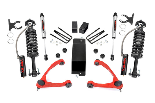 3.5 Inch Lift Kit Forged UCA Vertex/V2 Red Silverado/Sierra 1500 (07-16) Rough Country