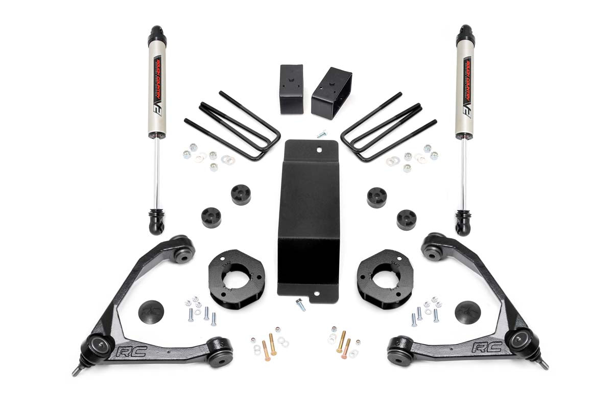 Rough Country 3.5 Inch Suspension Lift Kit w/Forged Upper Control Arms 07-16 Silverado/Sierra 1500 4WD Rough Country