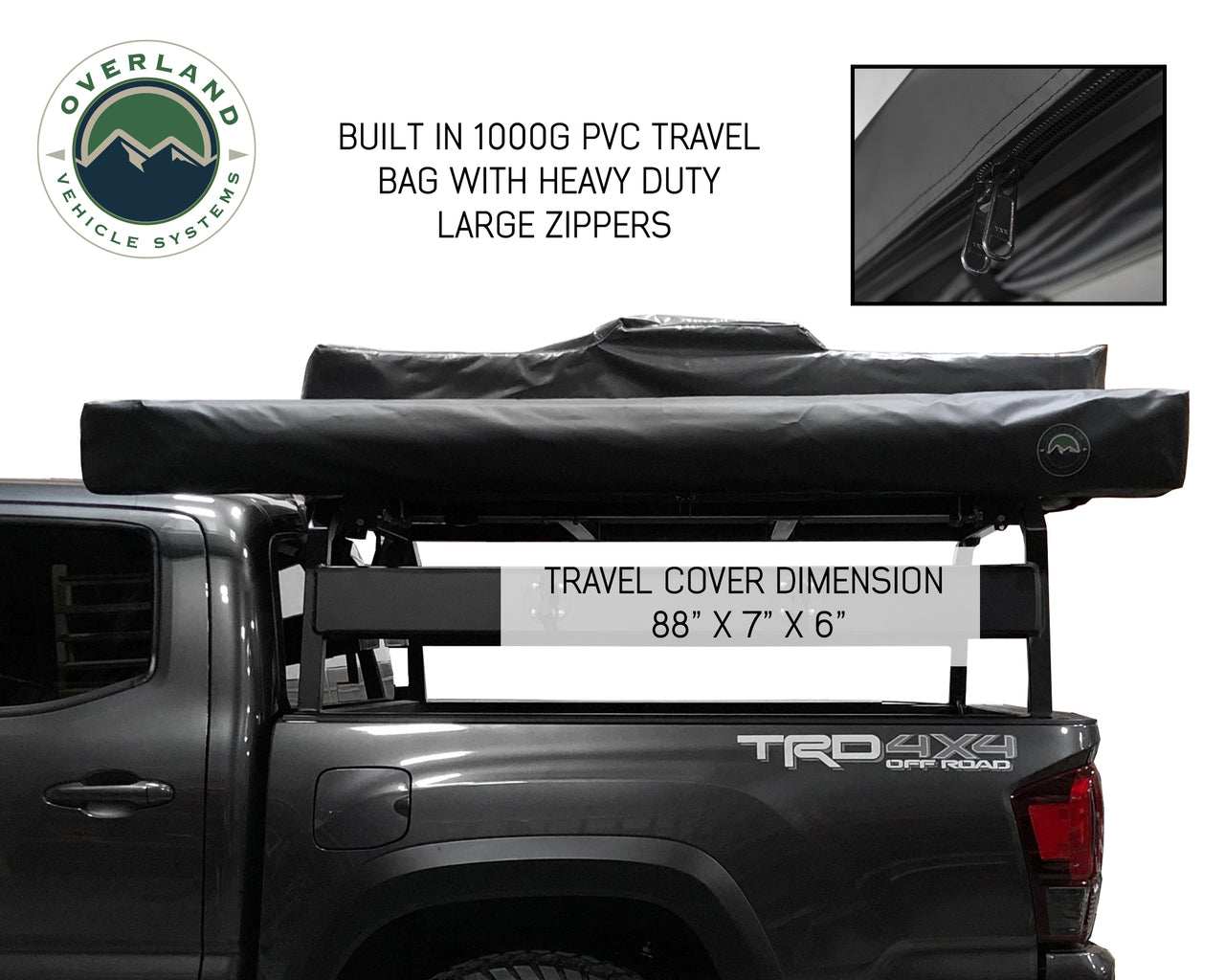 Overland Vehicle Systems Freestanding 270 Degree Awnings For Mid - High Roofline Vans Driver side Overland Vehicle Systems