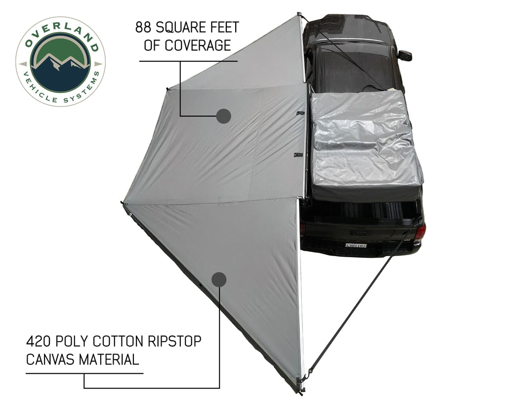Overland Vehicle Systems Nomadic Awning 270 Degree - Passenger Side Dark Gray Awning Overland Vehicle Systems