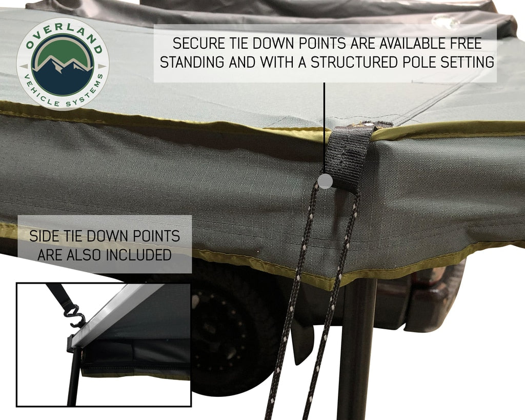 Overland Vehicle Systems Nomadic Awning 270 Degree - Passenger Side Dark Gray Awning Overland Vehicle Systems