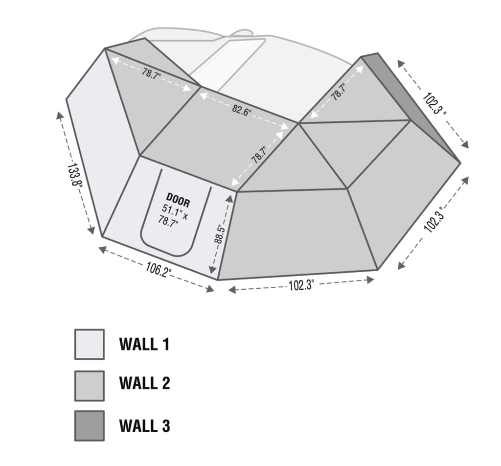 Nomadic Awning 270 Awning with Walls - Driver side Overland Vehicle Systems-16