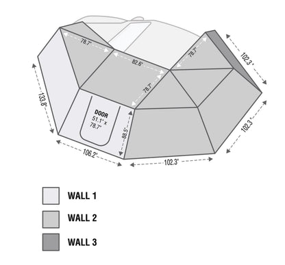 Nomadic Awning 270 Awning with Walls - Driver side Overland Vehicle Systems-16