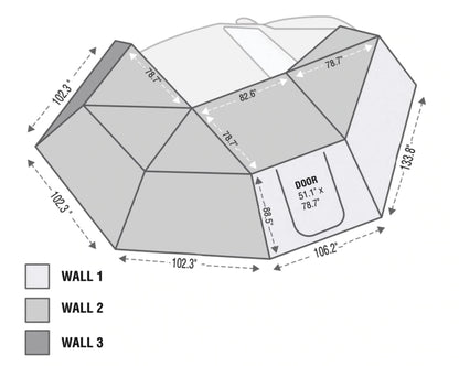 Nomadic Awning 270 Awning with Walls Passenger Overland Vehicle Systems-16