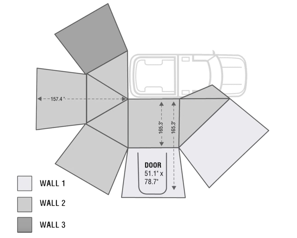 Nomadic Awning 270 Awning with Walls Passenger Overland Vehicle Systems-17