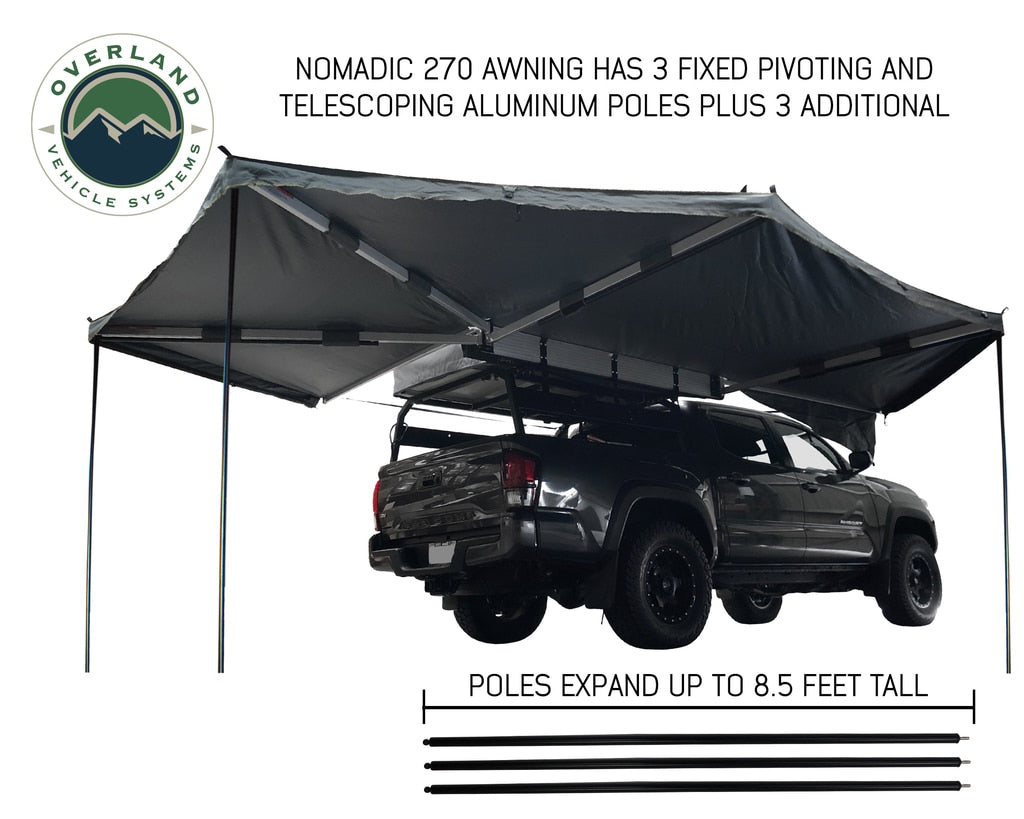 Overland Vehicle Systems Nomadic Awning 270 Awning with Walls Passenger Overland Vehicle Systems