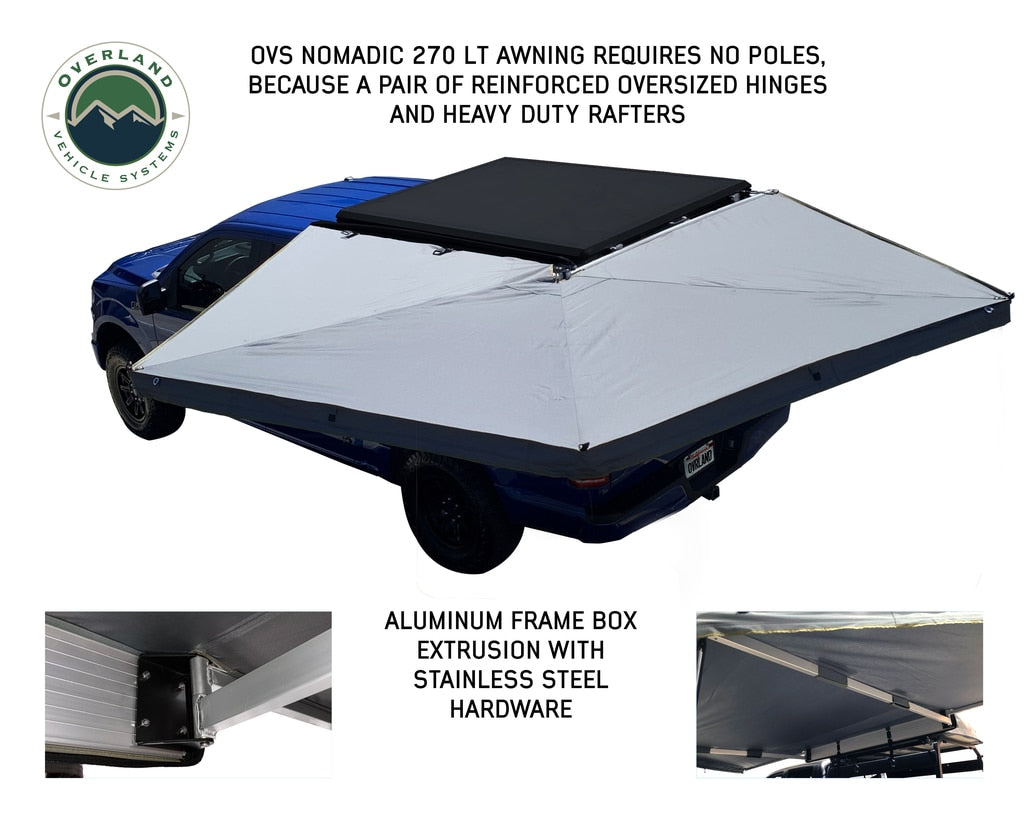 270 Degree Awning Free Standing - Nomadic 270 LT - Dark Gray Overland Vehicle Systems-1