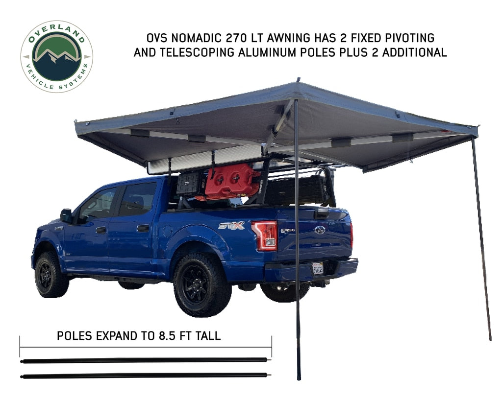 270 Degree Awning Free Standing - Nomadic 270 LT - Dark Gray Overland Vehicle Systems-3