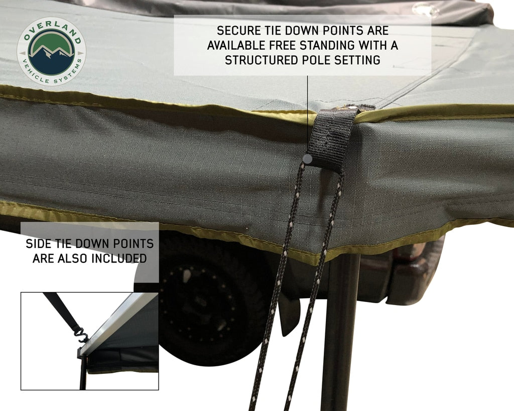 Overland Vehicle Systems 270 Degree Awning Free Standing - Nomadic 270 LT - Dark Gray Overland Vehicle Systems