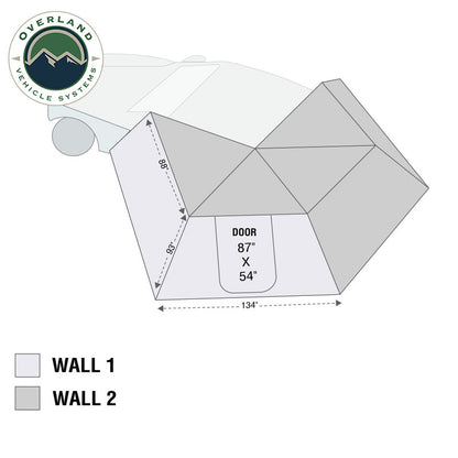 Nomadic 270 Awning Wall 2-Piece Kit for Driver Side Overland Vehicle Systems-1