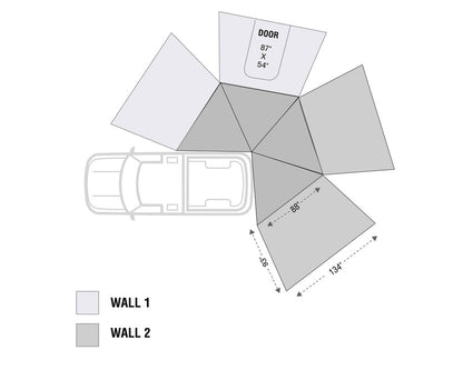 Shop Freestanding 270LT Awnings W/ Walls Passenger Overland Vehicle Systems-8