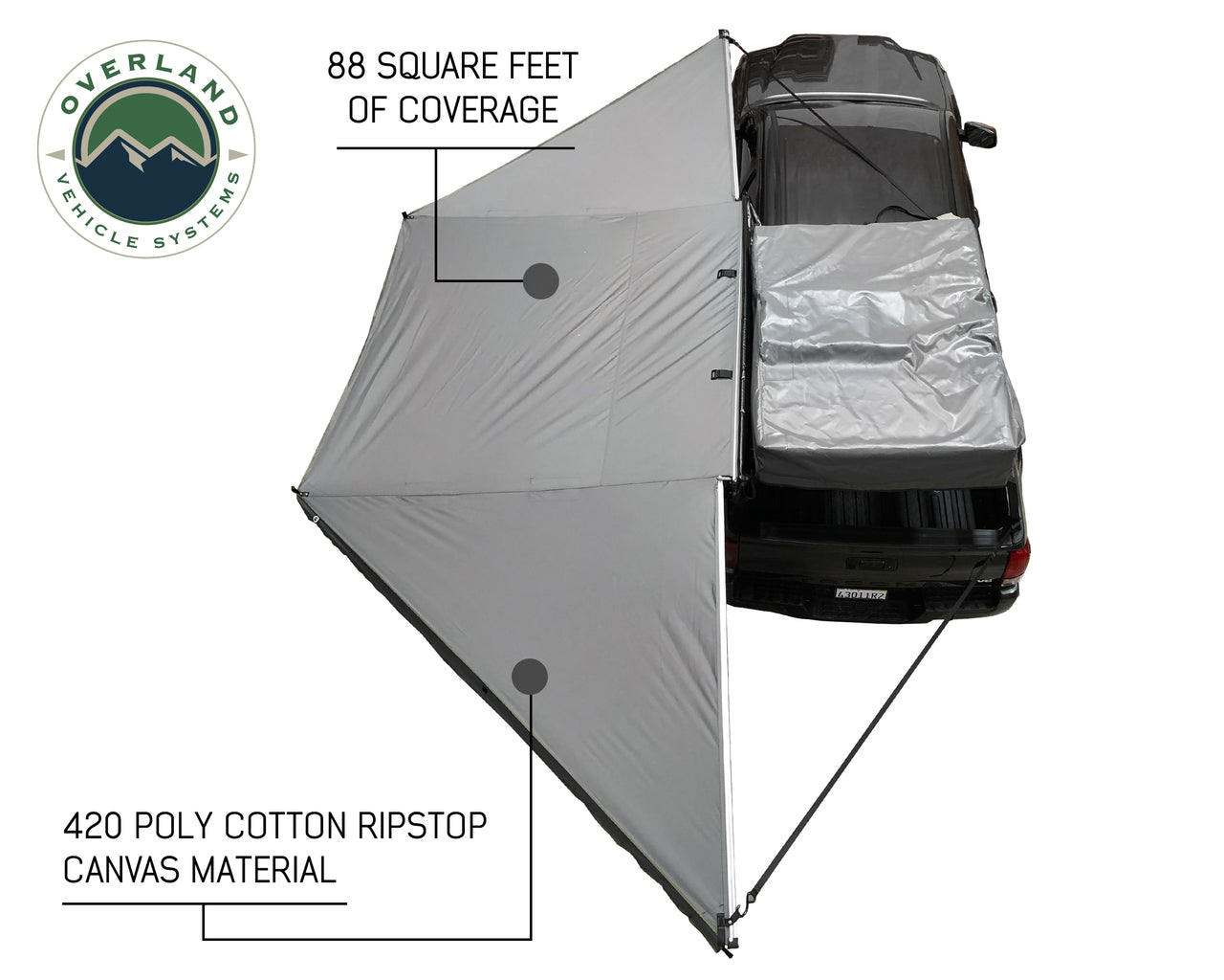 Overland Vehicle Systems Freestanding 180 Degree Awnings For Mid - High Roofline Vans Overland Vehicle Systems