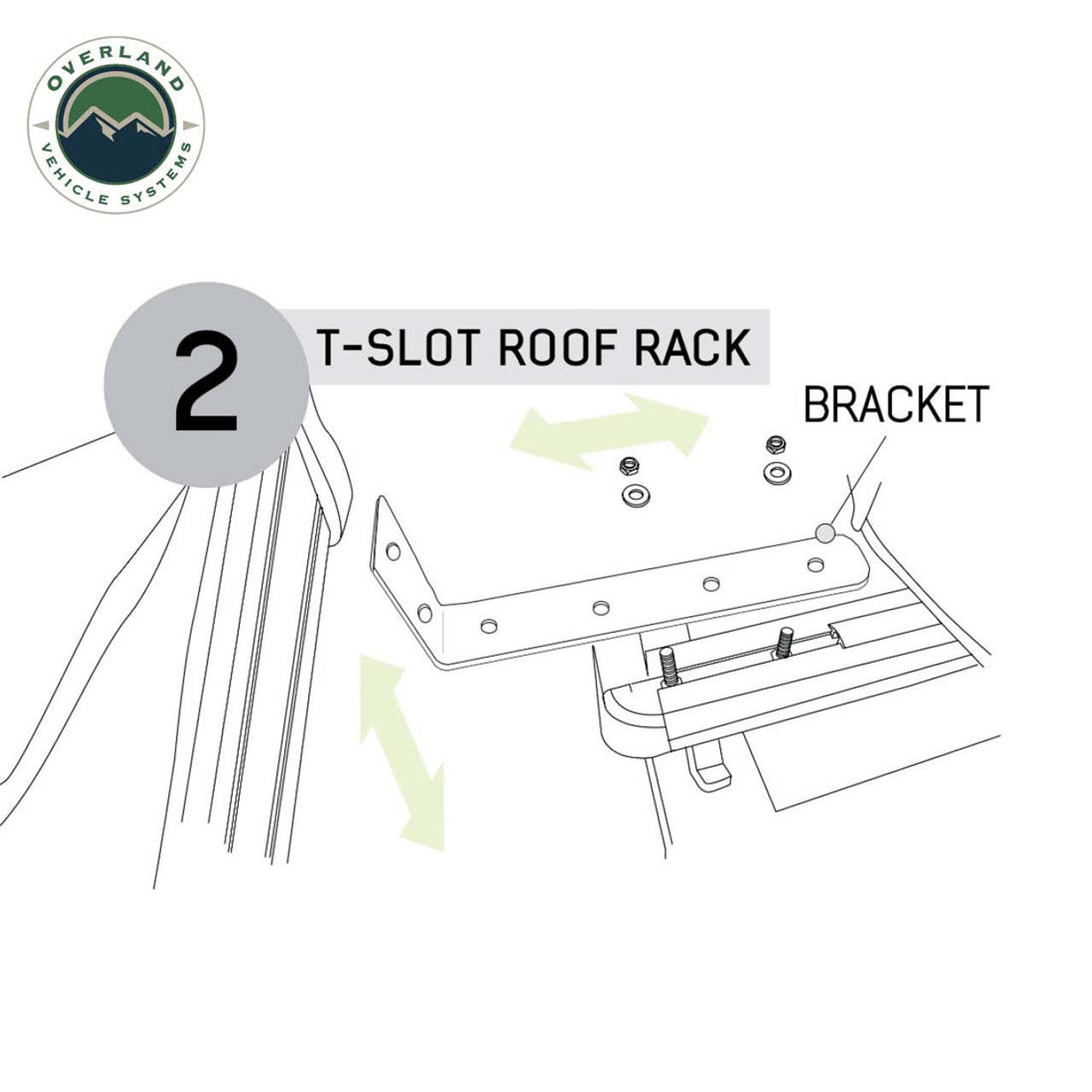 HD Nomadic 180 LTE - Awning, Grey Body, Green Trim and Black Travel Cover Overland Vehicle Systems-14