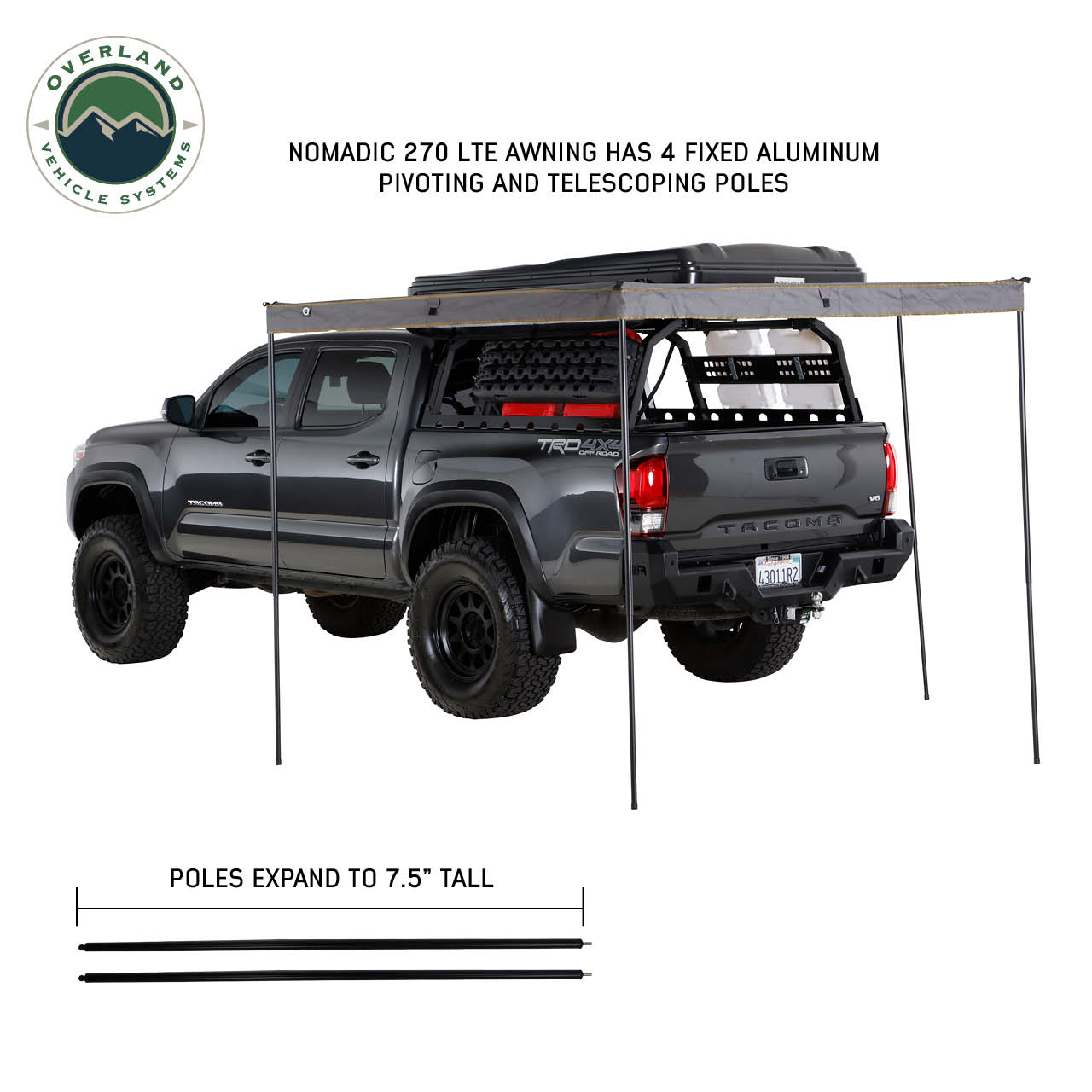 Nomadic 270 LTE Driver Side 270 Degree Awning Premium Overland Vehicle Systems-4