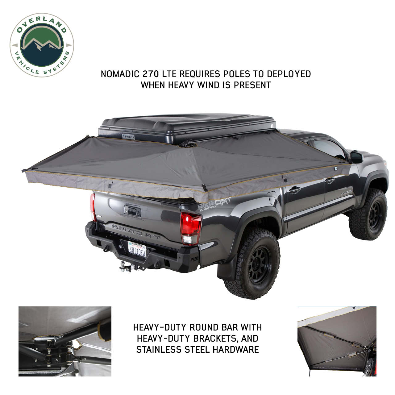 Overland Vehicle Systems Nomadic 270 LTE Passenger Side 270 Degree Awning Overland Vehicle Systems