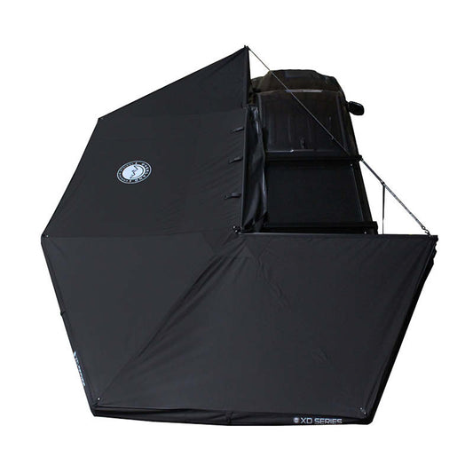 Overland Vehicle Systems XD Nomadic 270 - Awning W/Lights and Black Out , Driver Side, Black Body, Black Trim and Black Travel Cover Overland Vehicle Systems