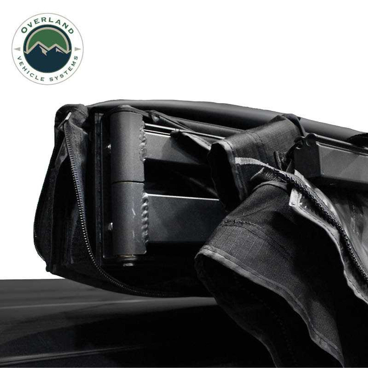 Overland Vehicle Systems XD Nomadic 270 - Awning W/Lights and Black Out , Passenger Side, Black Body, Black Trim and Black Travel Cover Overland Vehicle Systems