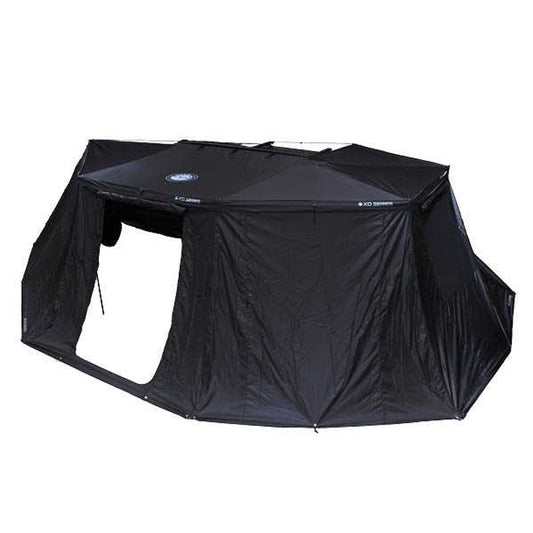 Overland Vehicle Systems XD Nomadic 270 - Awning Wall 2 W/Black Out, Passenger Side, Black Body, Black Trim W/Storage Bag Overland Vehicle Systems