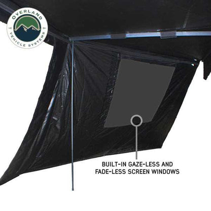 XD Nomadic 270 - Awning Wall 2 W/Black Out, Passenger Side, Black Body, Black Trim W/Storage Bag Overland Vehicle Systems-3