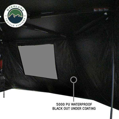 XD Nomadic 270 - Awning Wall 2 W/Black Out, Passenger Side, Black Body, Black Trim W/Storage Bag Overland Vehicle Systems-4