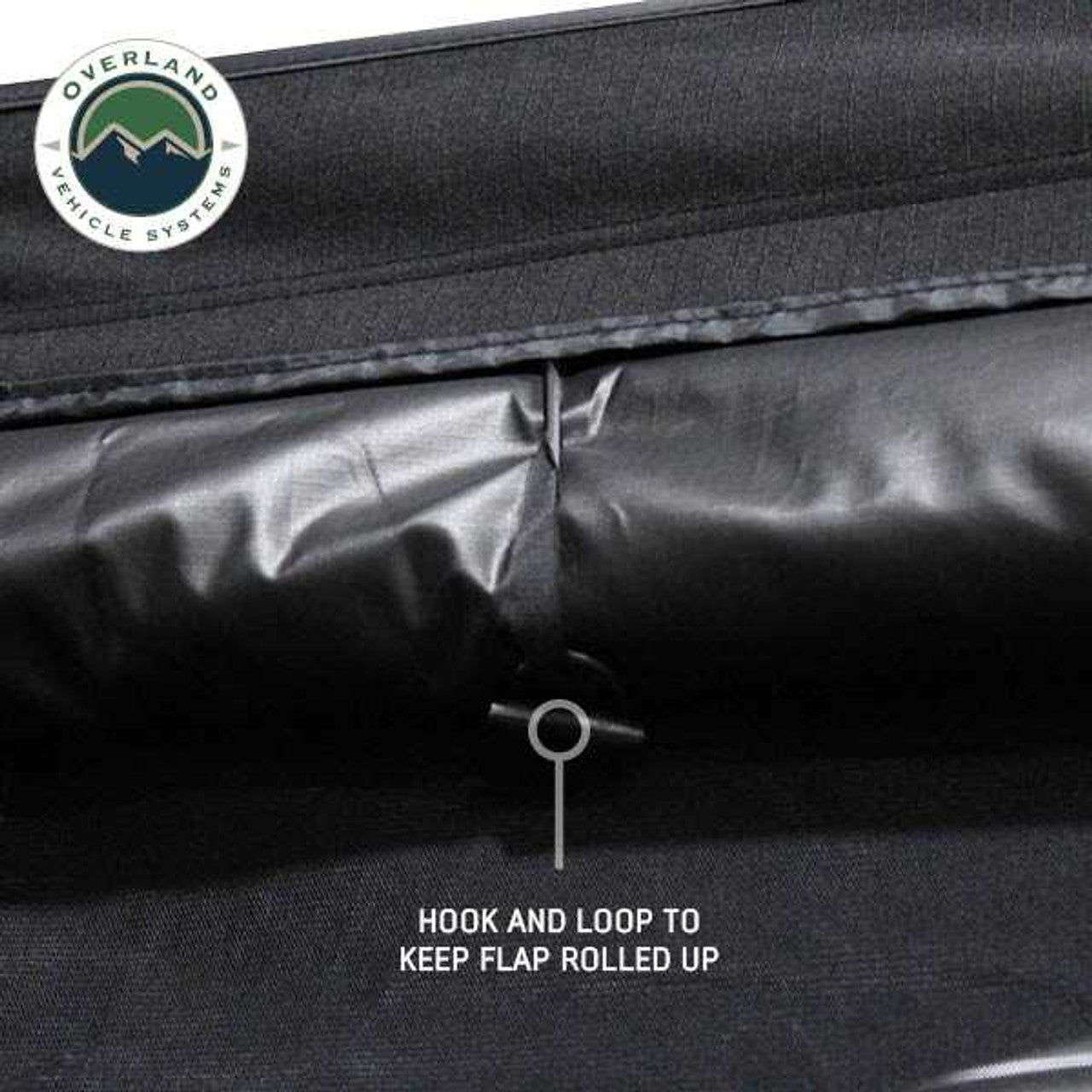 Overland Vehicle Systems XD Nomadic 270 - Awning Wall 2 W/Black Out, Passenger Side, Black Body, Black Trim W/Storage Bag Overland Vehicle Systems