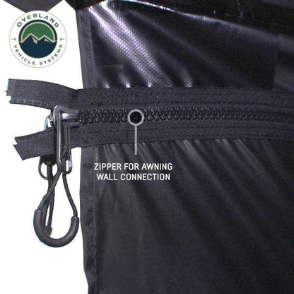 XD Nomadic 270 - Awning Wall 2 W/Black Out, Passenger Side, Black Body, Black Trim W/Storage Bag Overland Vehicle Systems-6