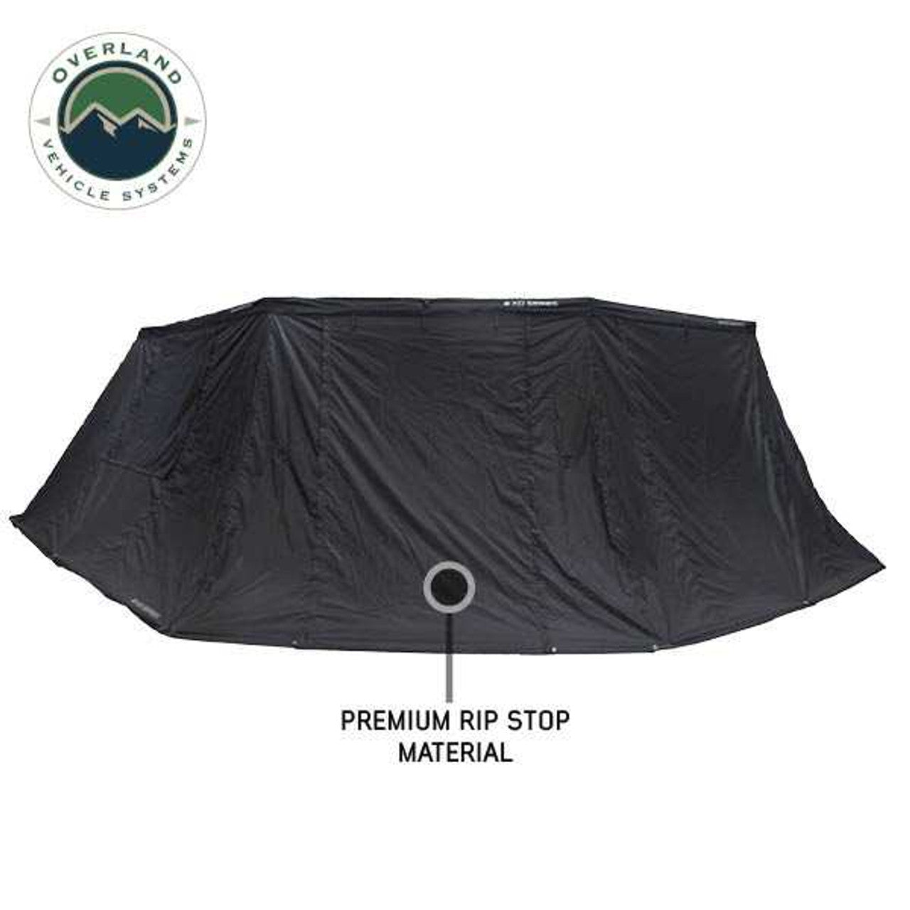 XD Nomadic 270 - Awning Wall 3 W/Black Out, Passenger Side, Black Body, Black Trim W/Storage Bag Overland Vehicle Systems-2