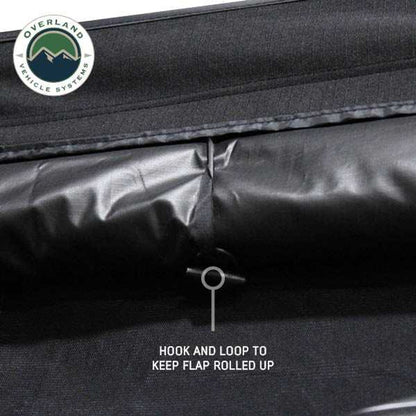 XD Nomadic 270 - Awning Wall 3 W/Black Out, Passenger Side, Black Body, Black Trim W/Storage Bag Overland Vehicle Systems-5