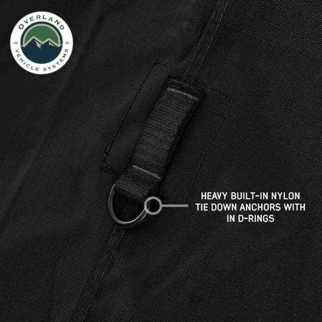 XD Nomadic 270 - Awning Wall 3 W/Black Out, Passenger Side, Black Body, Black Trim W/Storage Bag Overland Vehicle Systems-8