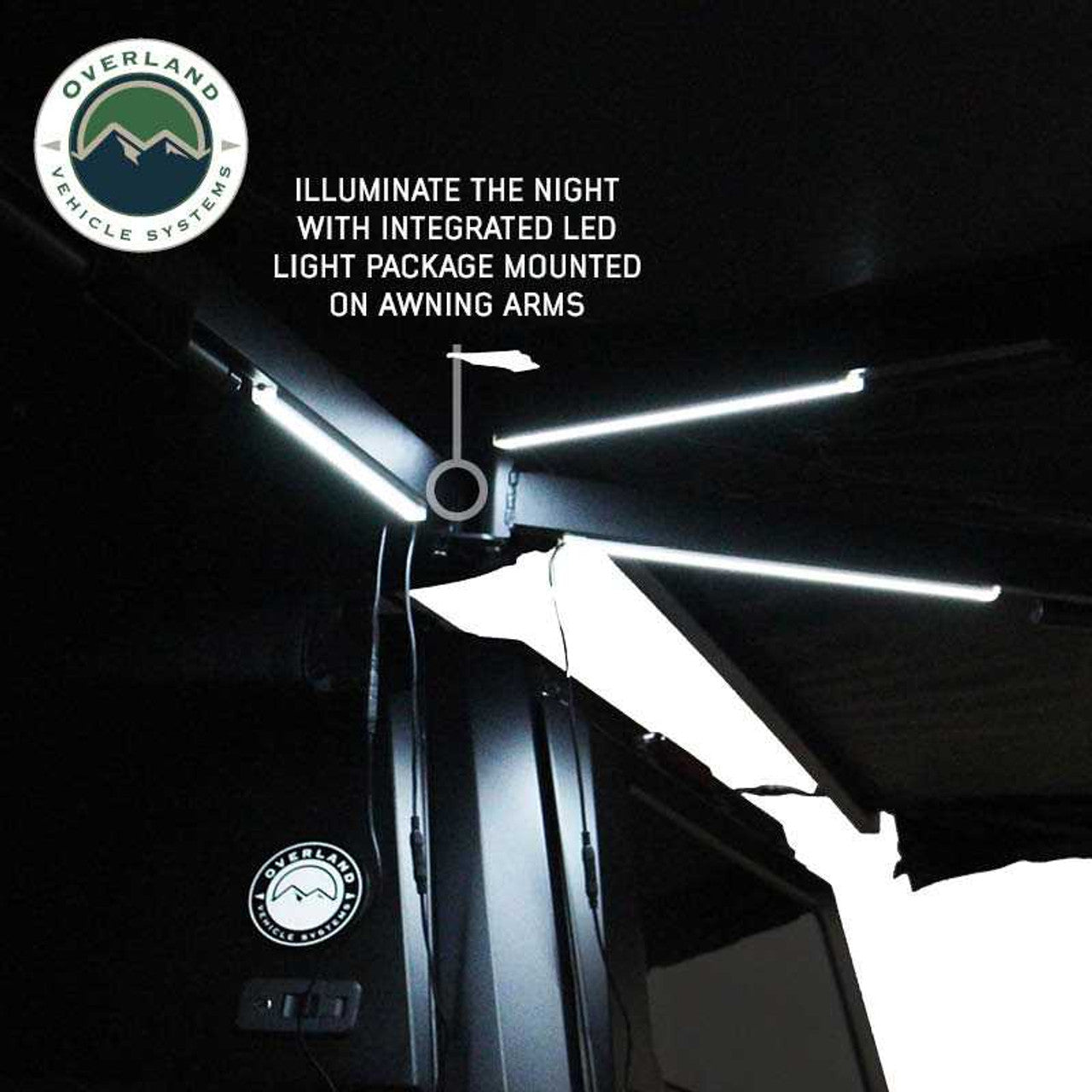 XD Nomadic 270 - Awning, Lights, Black Out, Wall Kit, Driver Side, Black Body, Black Trim and Black Travel Cover Overland Vehicle Systems-6