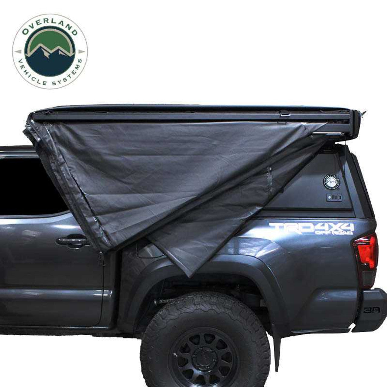 Overland Vehicle Systems XD Nomadic 270 - Awning, Lights, Black Out, Wall Kit, Passenger Side, Black Body, Black Trim and Black Travel Cover Overland Vehicle Systems