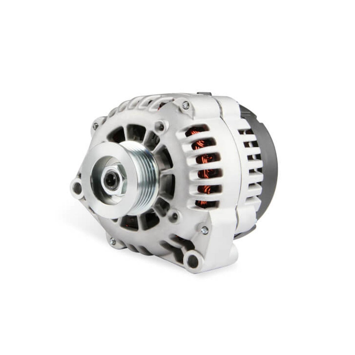Alternator with 105 Amp Capability Smaller Lighter Alternator for Use with Accessory Brackets This Alternator Is Recommended for Use with the LS Low-Mount Accessory Brackets But CAN Also Be Used Where Clearance Matters on All Other LS Brackets Holley