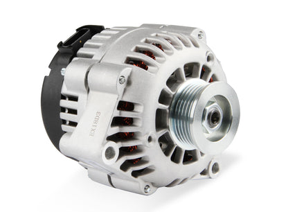 Alternator with 105 Amp Capability Smaller Lighter Alternator for Use with Accessory Brackets This Alternator Is Recommended for Use with the LS Low-Mount Accessory Brackets But CAN Also Be Used Where Clearance Matters on All Other LS Brackets Holley-2