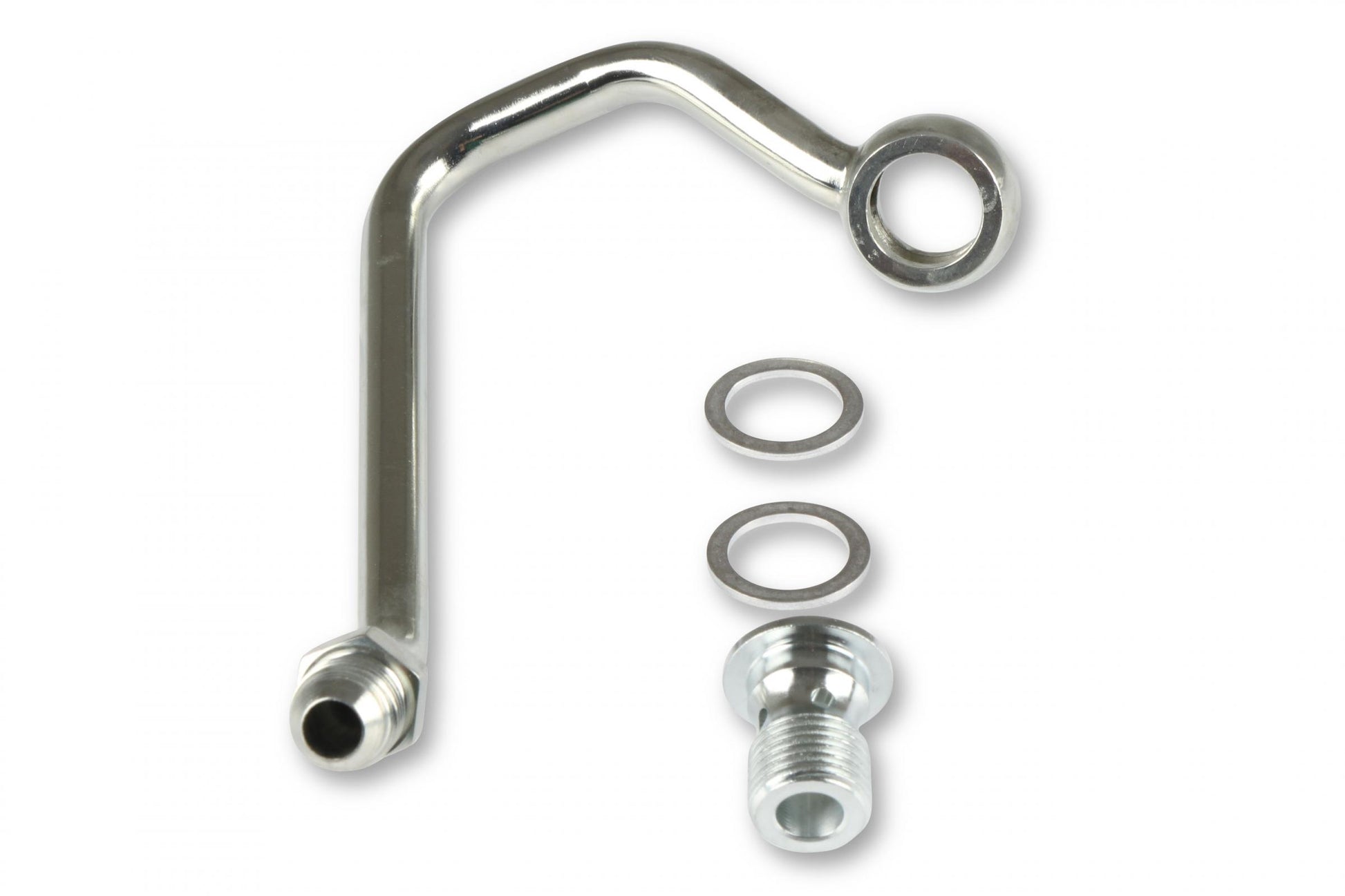 Power Steering Hardline for Saginaw Type II Pumps Fits Gen III Hemi Engines Steel with Nickel Plating Use W/ Pump 198-104 or Pump Kit 97-382 Holley-1