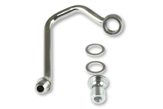 Power Steering Hardline for Saginaw Type II Pumps Fits Gen III Hemi Engines Steel with Nickel Plating Use W/ Pump 198-104 or Pump Kit 97-382 Holley-1