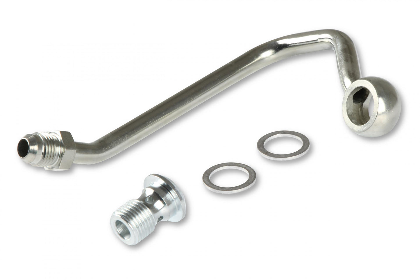 Power Steering Hardline for Saginaw Type II Pumps Fits Gen III Hemi Engines Steel with Nickel Plating Use W/ Pump 198-104 or Pump Kit 97-382 Holley-2