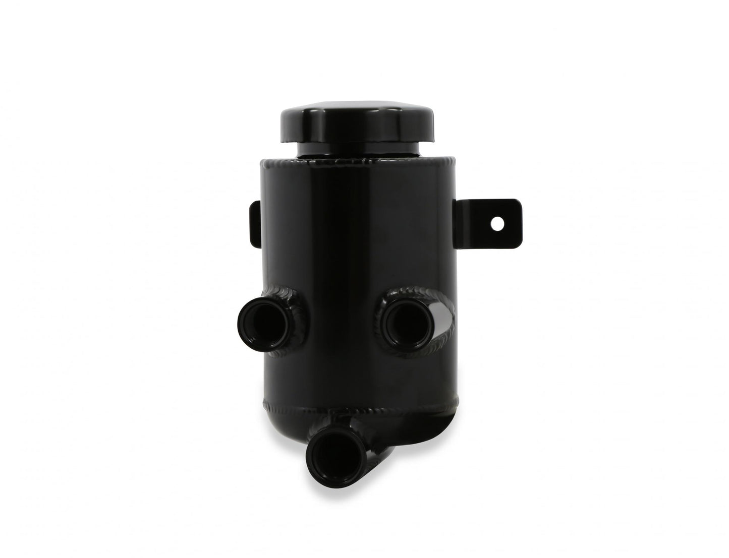 Power Steering Remote Reservoir Black Aluminum with Bracket Universal Black Aluminum with Mounting Bracket for Panel Mounting to the Firewall or Inner Fender Holley-1