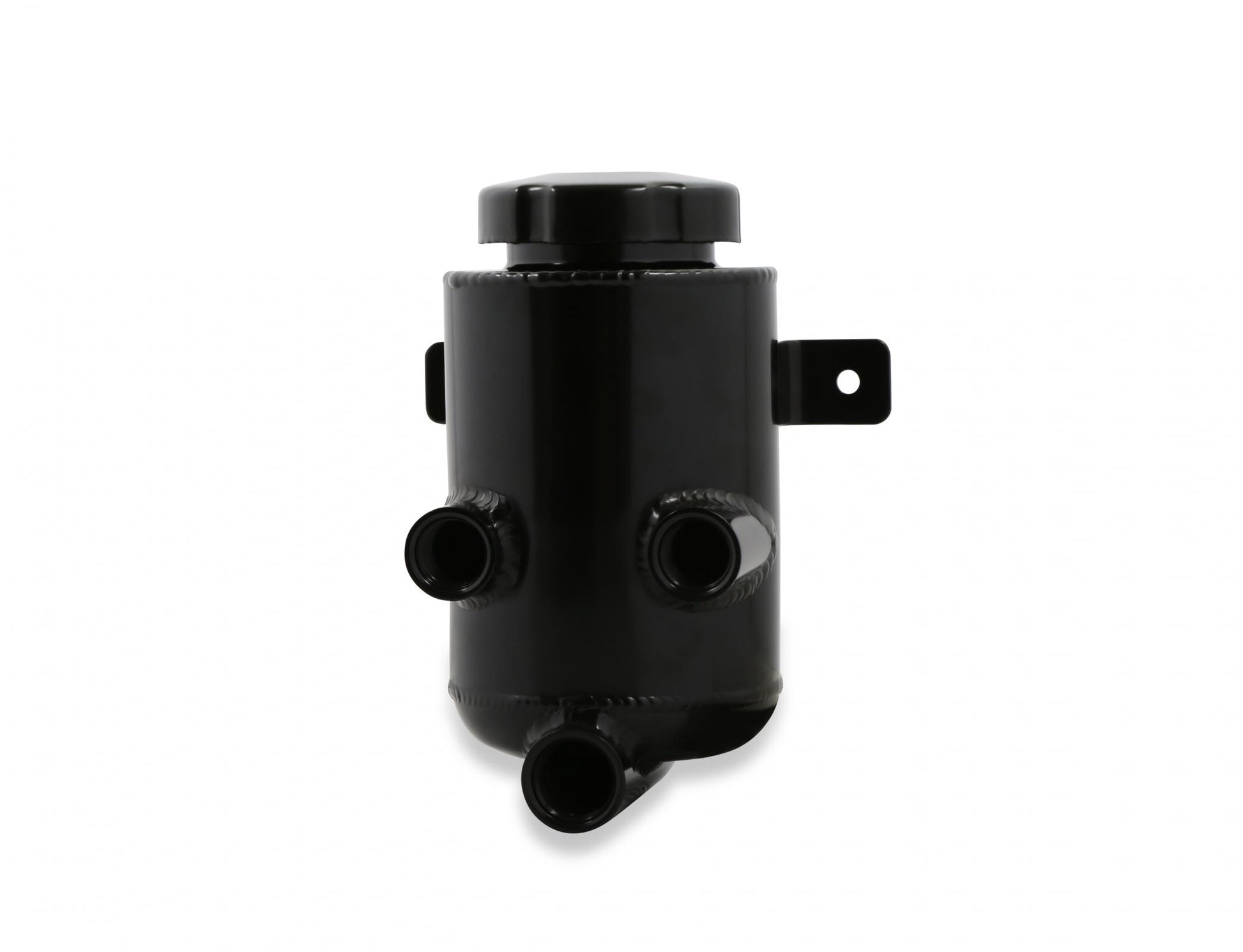 Power Steering Remote Reservoir Black Aluminum with Bracket Universal Black Aluminum with Mounting Bracket for Panel Mounting to the Firewall or Inner Fender Holley-1