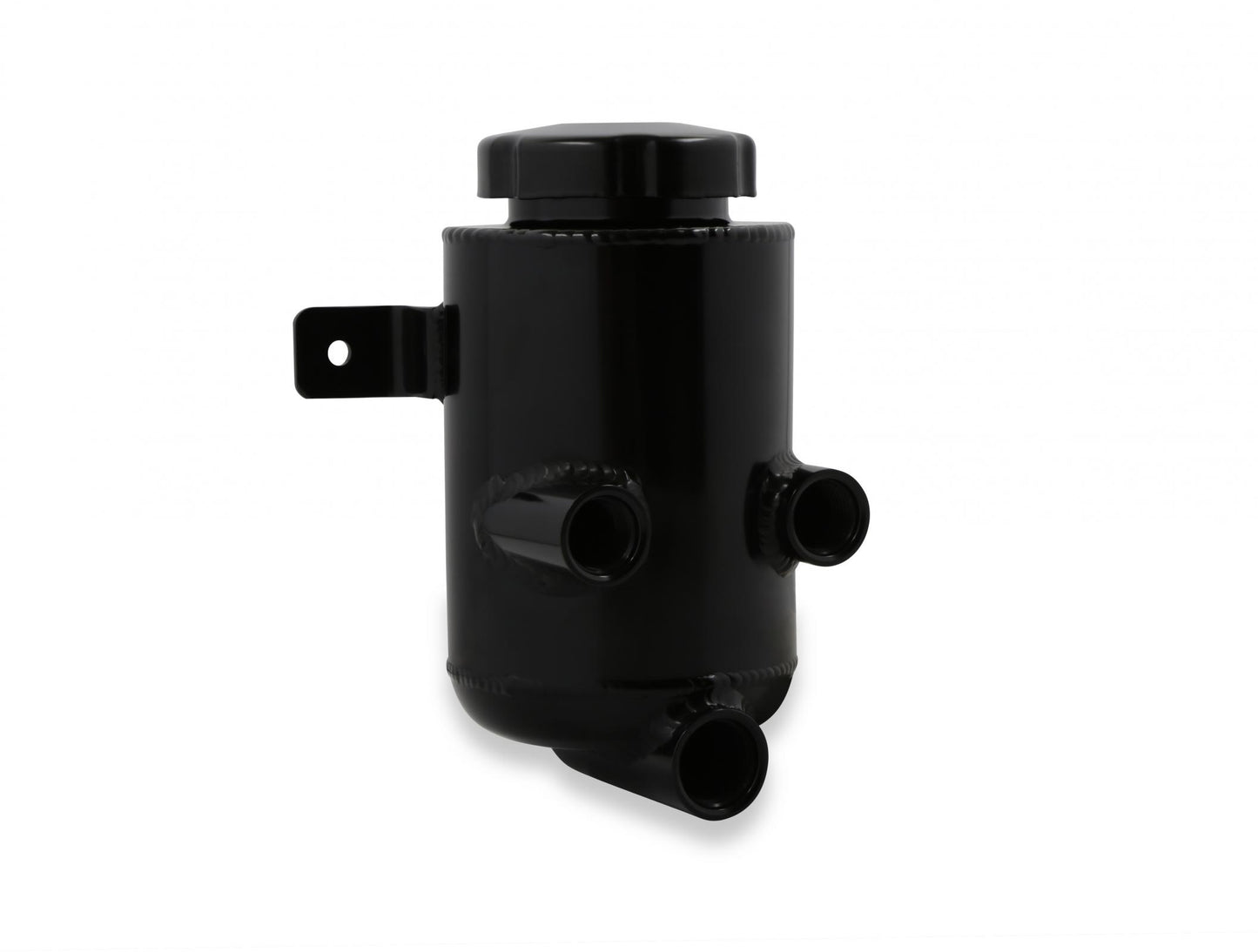 Power Steering Remote Reservoir Black Aluminum with Bracket Universal Black Aluminum with Mounting Bracket for Panel Mounting to the Firewall or Inner Fender Holley-2