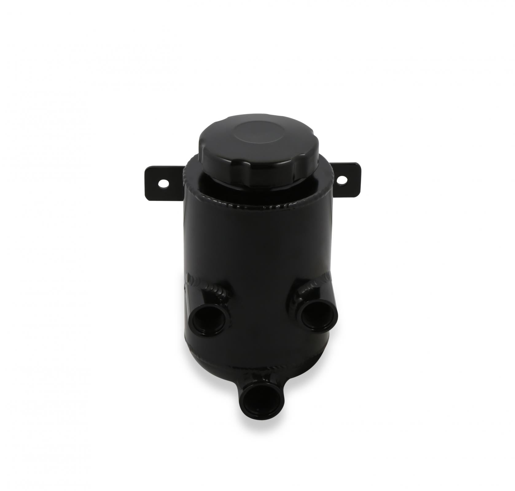 Power Steering Remote Reservoir Black Aluminum with Bracket Universal Black Aluminum with Mounting Bracket for Panel Mounting to the Firewall or Inner Fender Holley-3