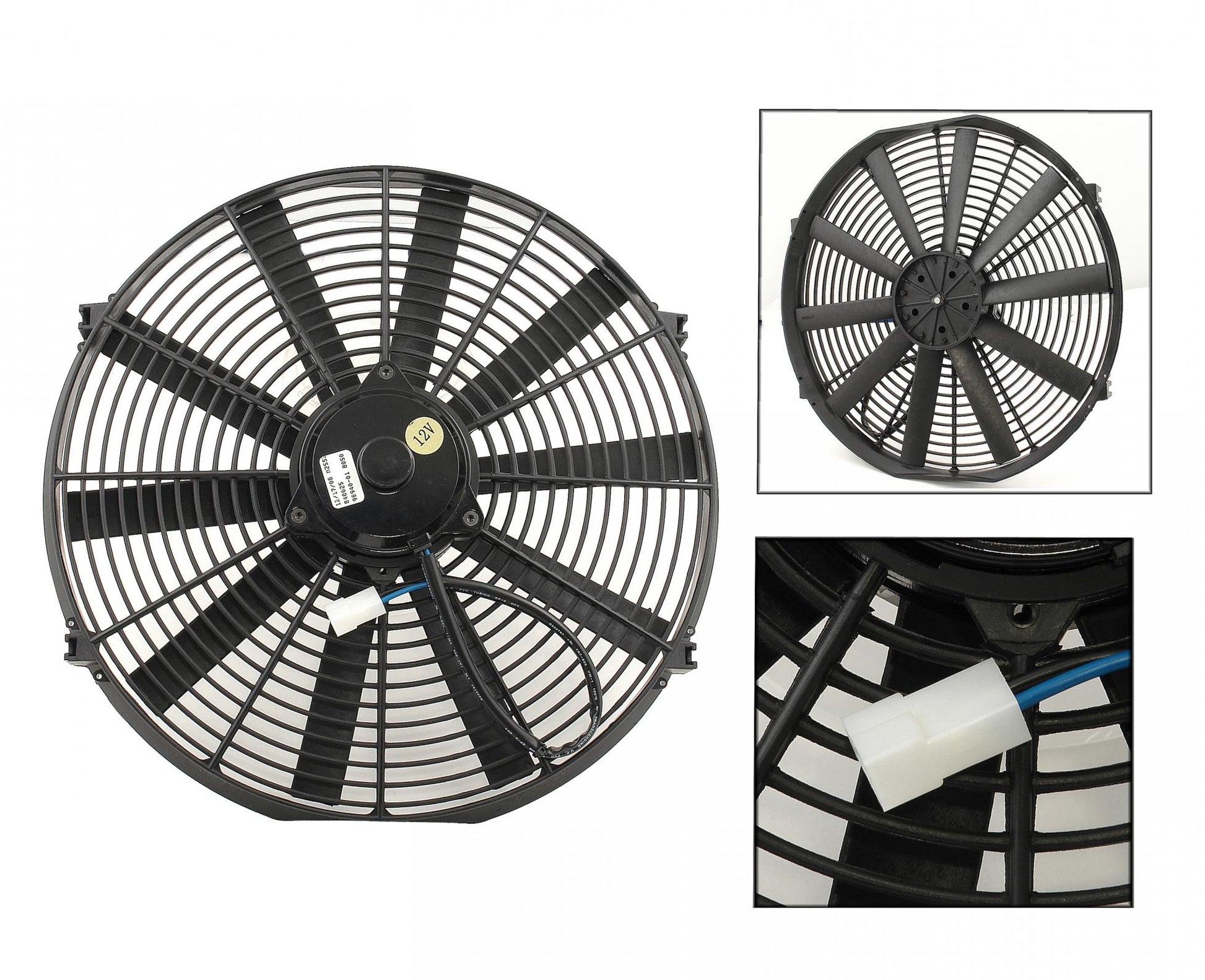 Electric Cooling Fan Reversible 16 Inch Diameter 2000 CFM Electric Fan with High Torque, Low Amperage Draw Motor. the Motor Rides On Dual Ball Bearings Mr Gasket