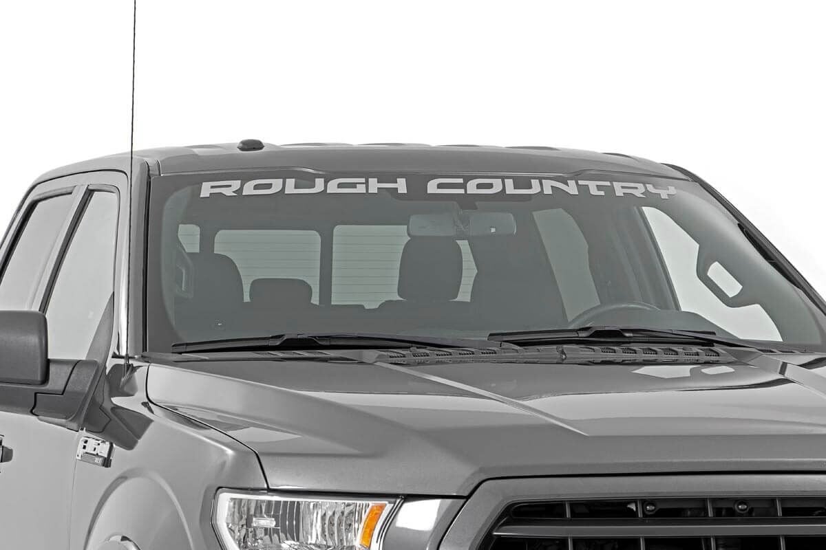 Rough Country Decal | 3 Inch x 49 Inch | Curved | Silver Rough Country